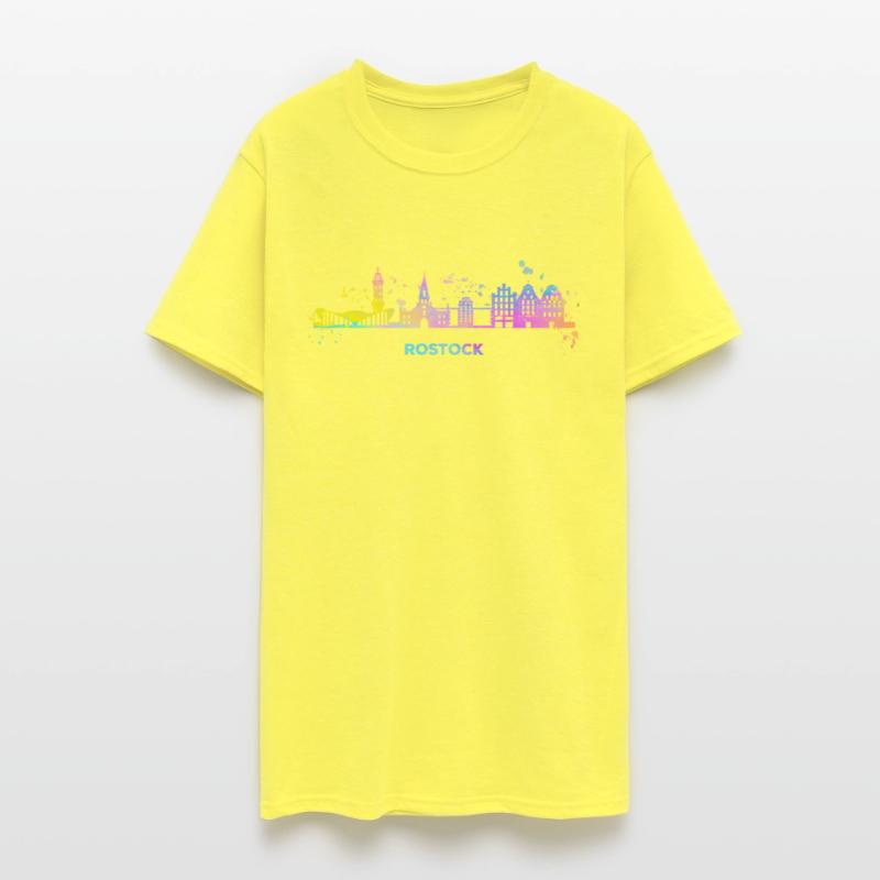 Rostock skyline colorful cityscape Rostock