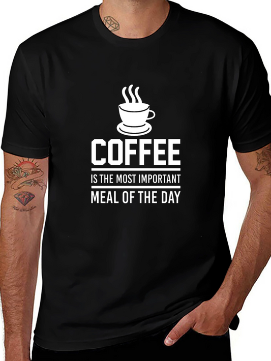 Coffee is the Most Important Meal Black T-Shirt