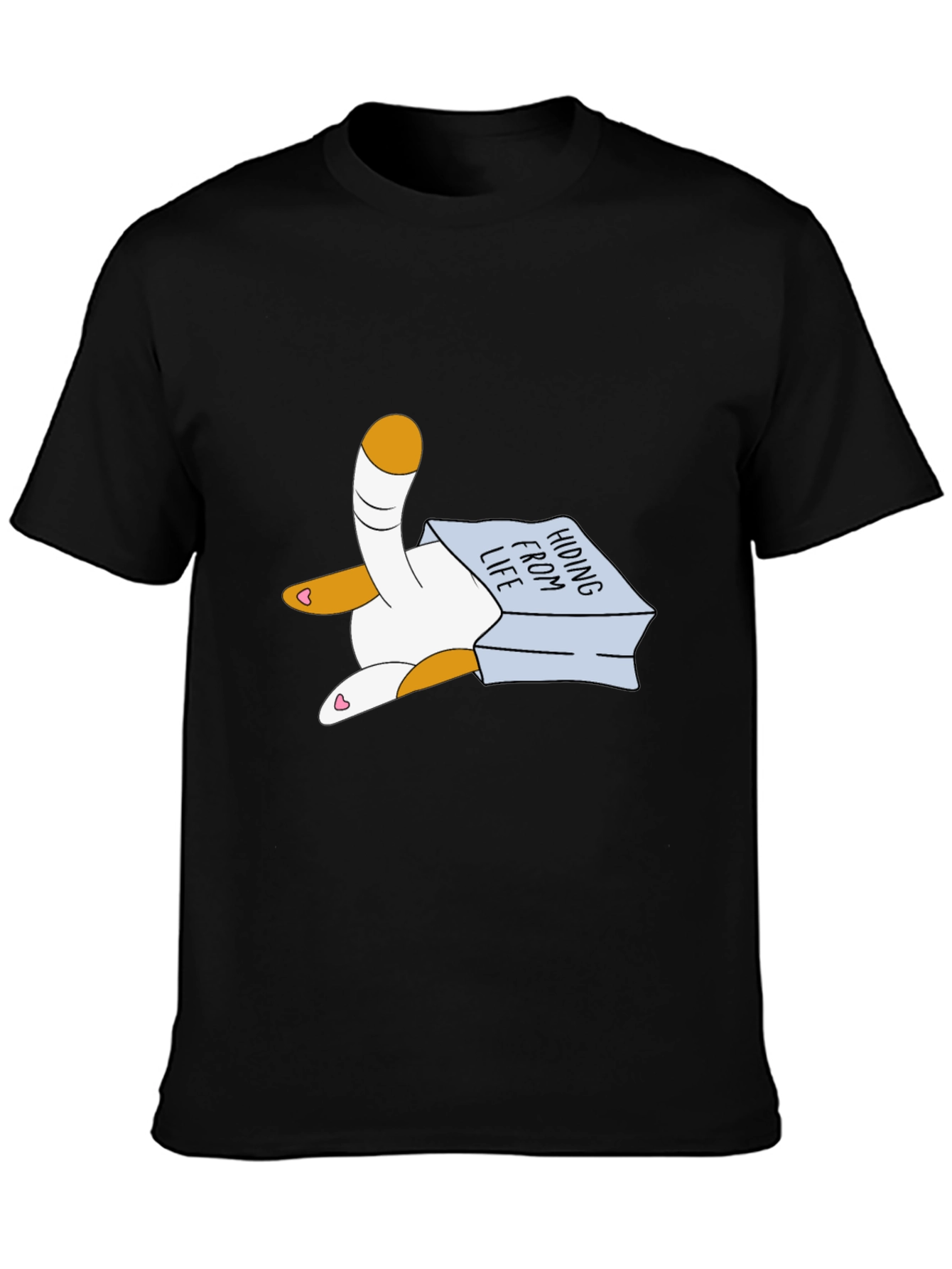 Hiding From Life Cat T-Shirt