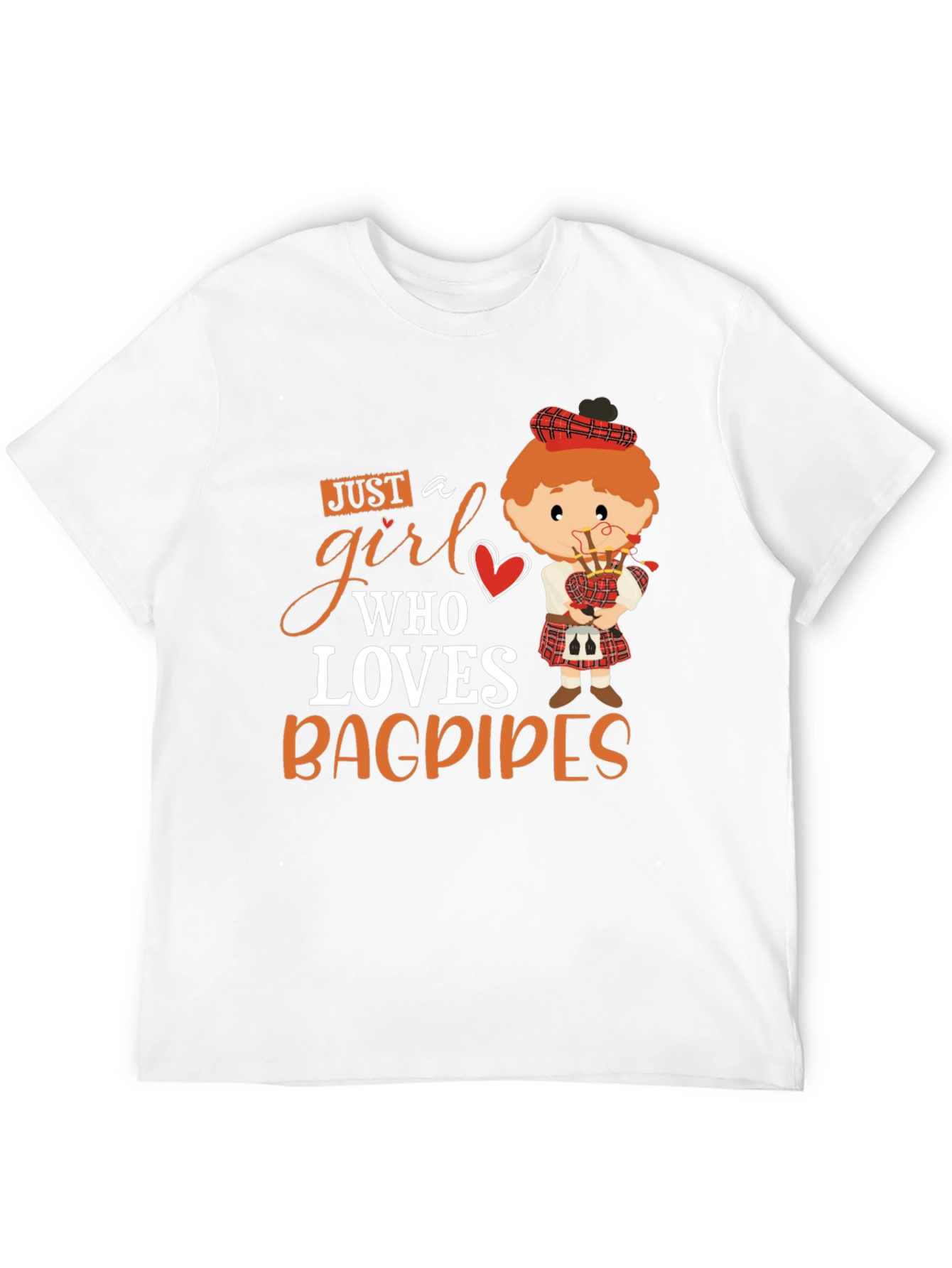 Just a Girl Who Loves Bagpipes T-Shirt