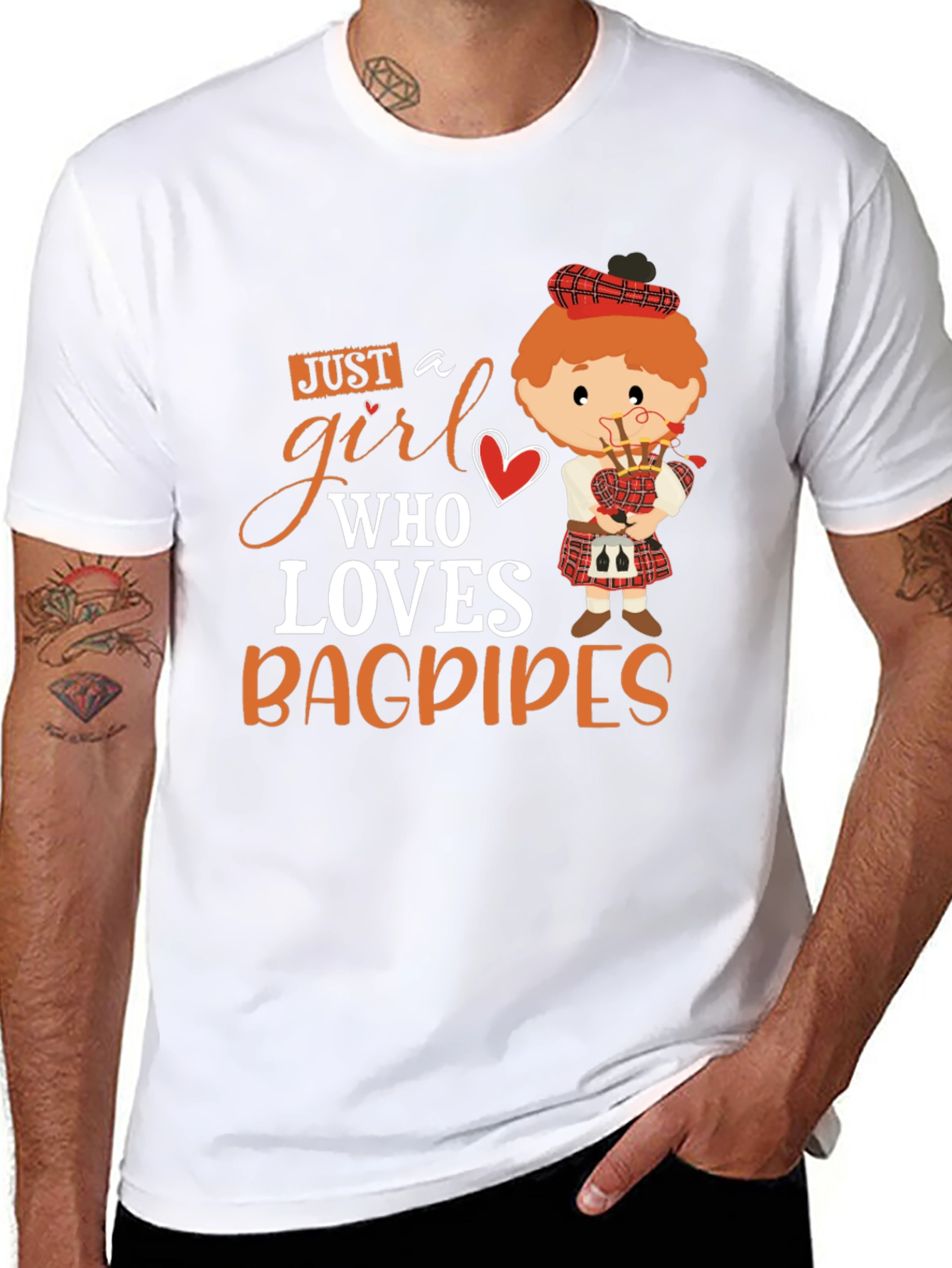 Just a Girl Who Loves Bagpipes T-Shirt