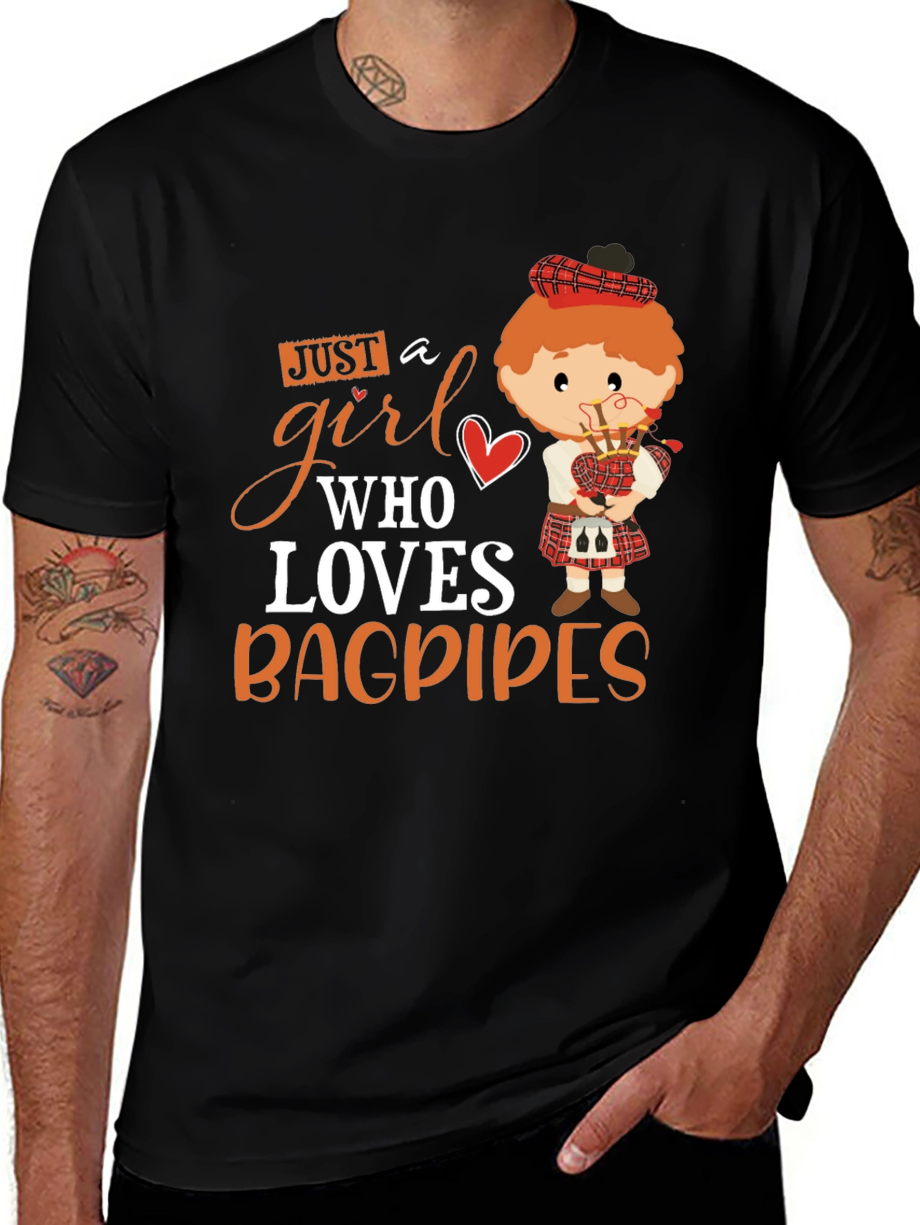 Just a Girl Who Loves Bagpipes T-Shirt
