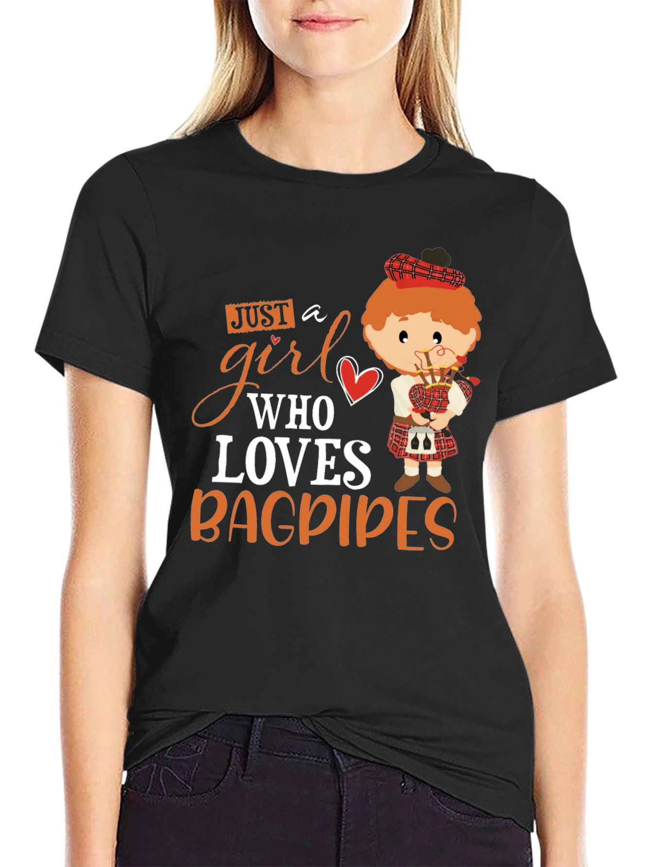 Just a Girl Who Loves Bagpipes T-Shirt