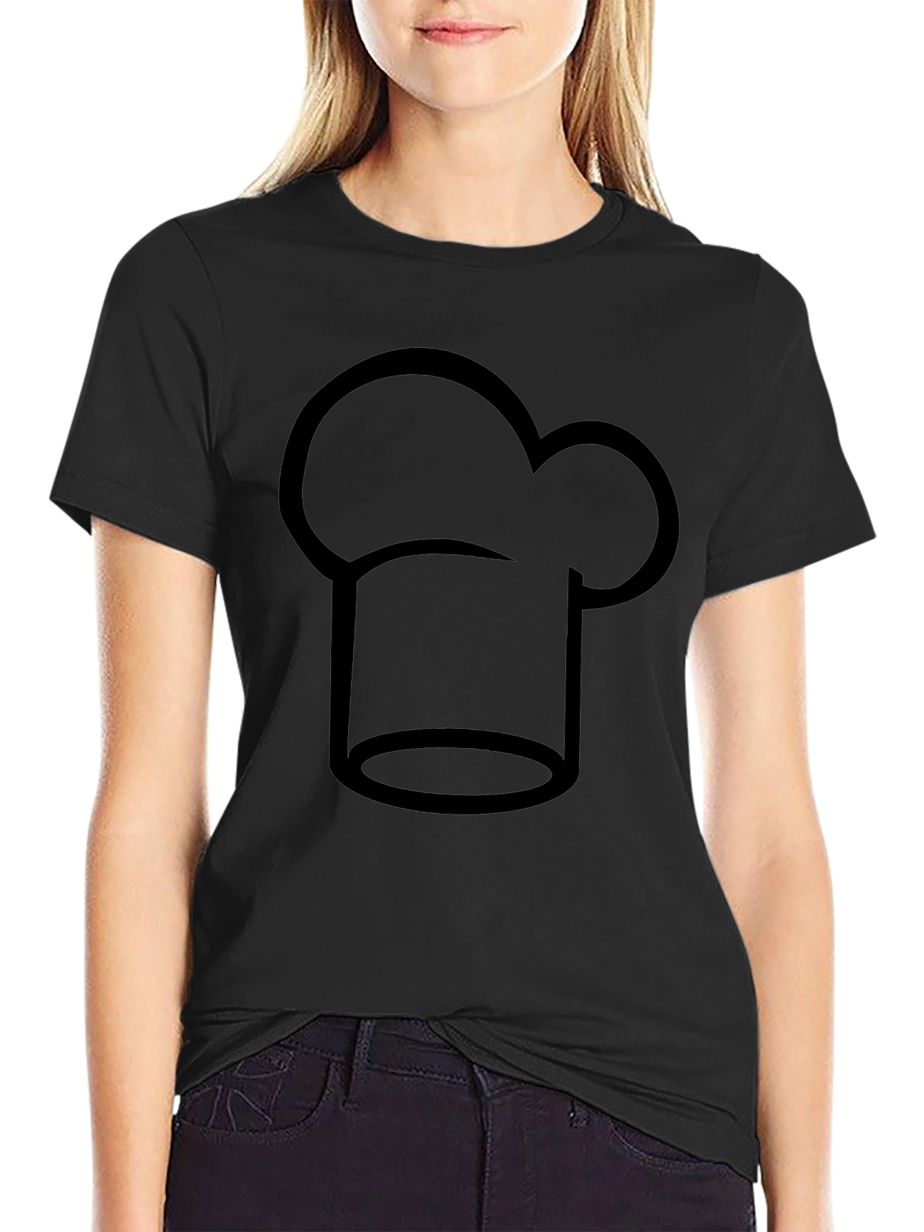 Chef Hat Graphic Black T-Shirt