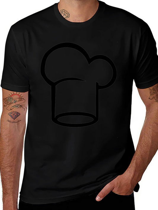 Chef Hat Graphic Black T-Shirt