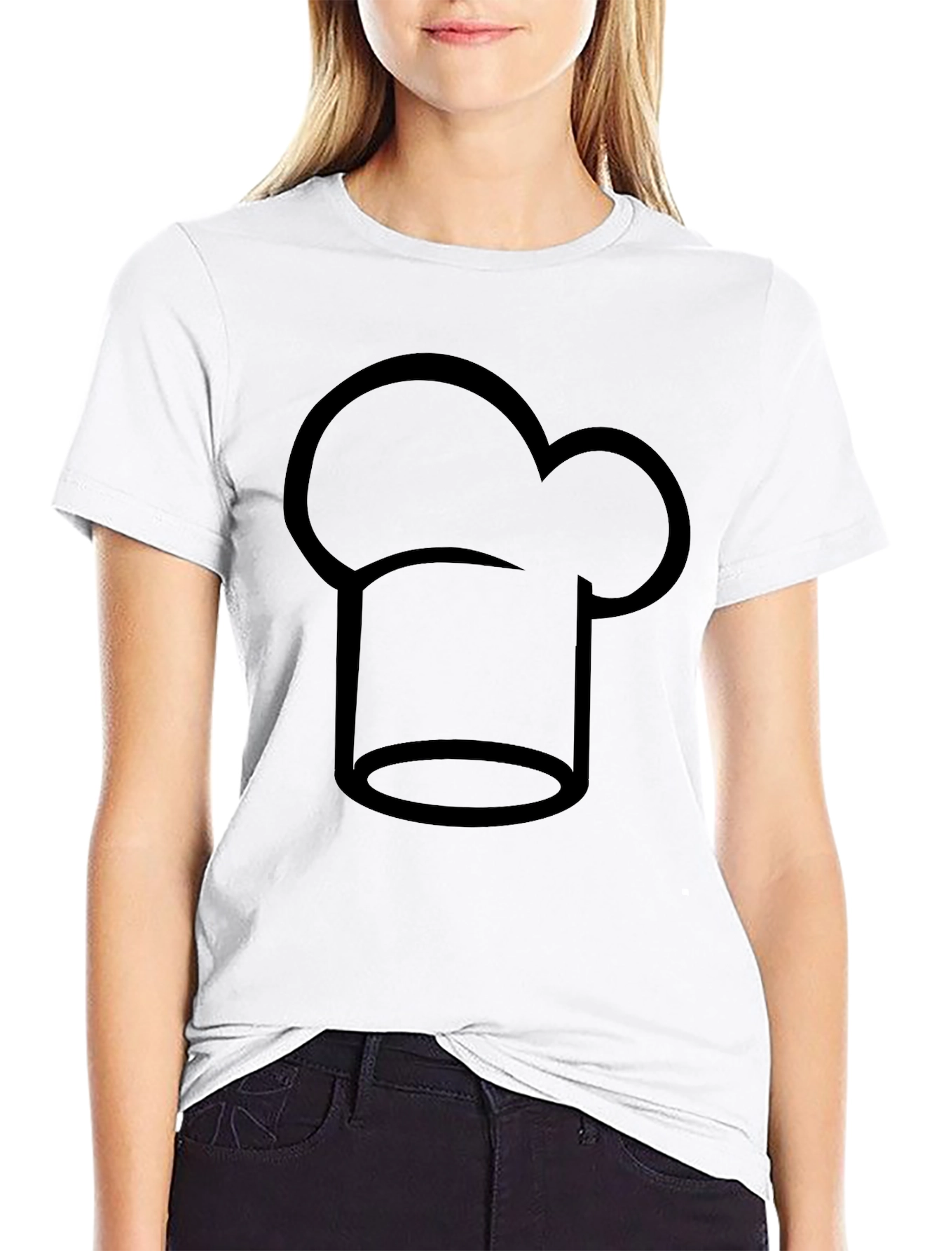 Chef Hat Graphic Black T-Shirt