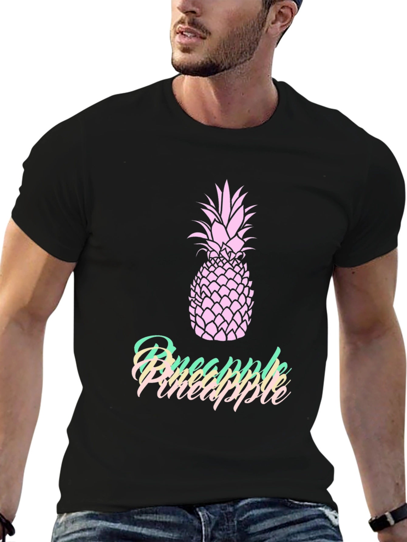 Pineapple Graphic Tee - Trendy Fruit Design
