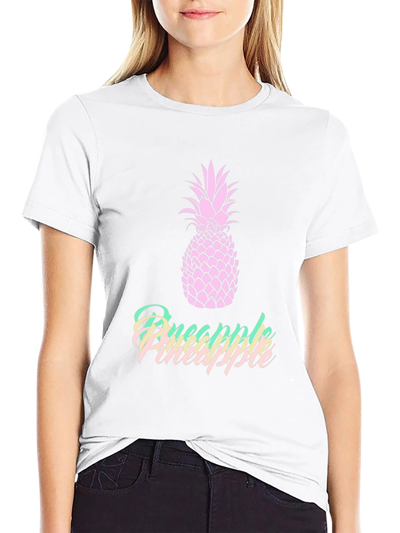 Pineapple Graphic Tee - Trendy Fruit Design
