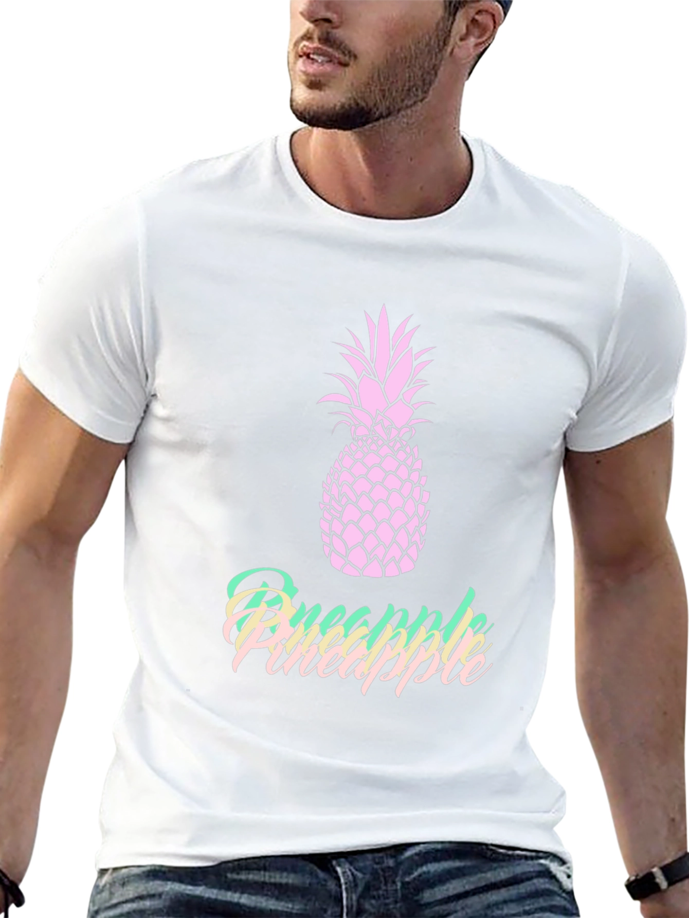 Pineapple Graphic Tee - Trendy Fruit Design