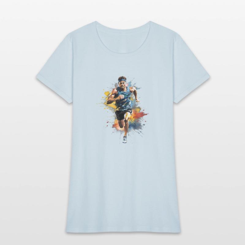 Running Marathon Runner Watercolor