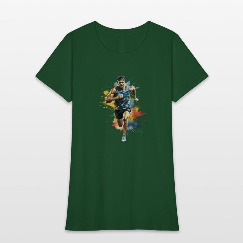 Running Marathon Runner Watercolor