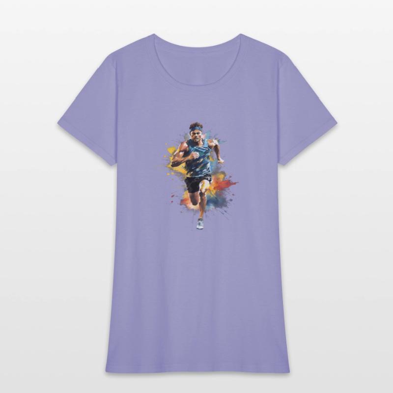 Running Marathon Runner Watercolor