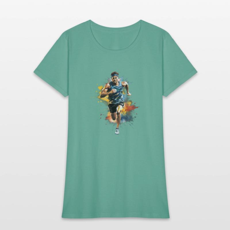 Running Marathon Runner Watercolor