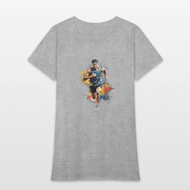 Running Marathon Runner Watercolor