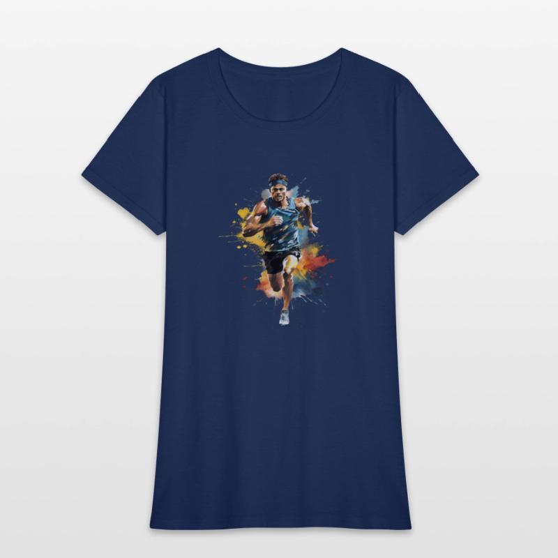 Running Marathon Runner Watercolor