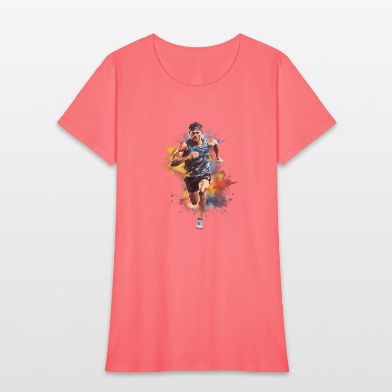 Running Marathon Runner Watercolor