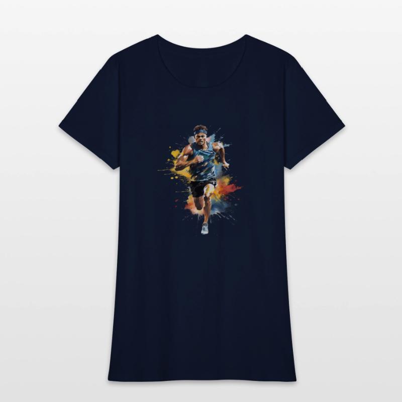 Running Marathon Runner Watercolor