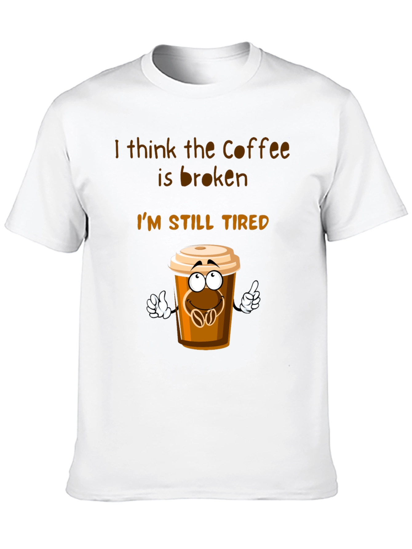 Coffee is Broken T-Shirt Funny Tired Graphic Tee