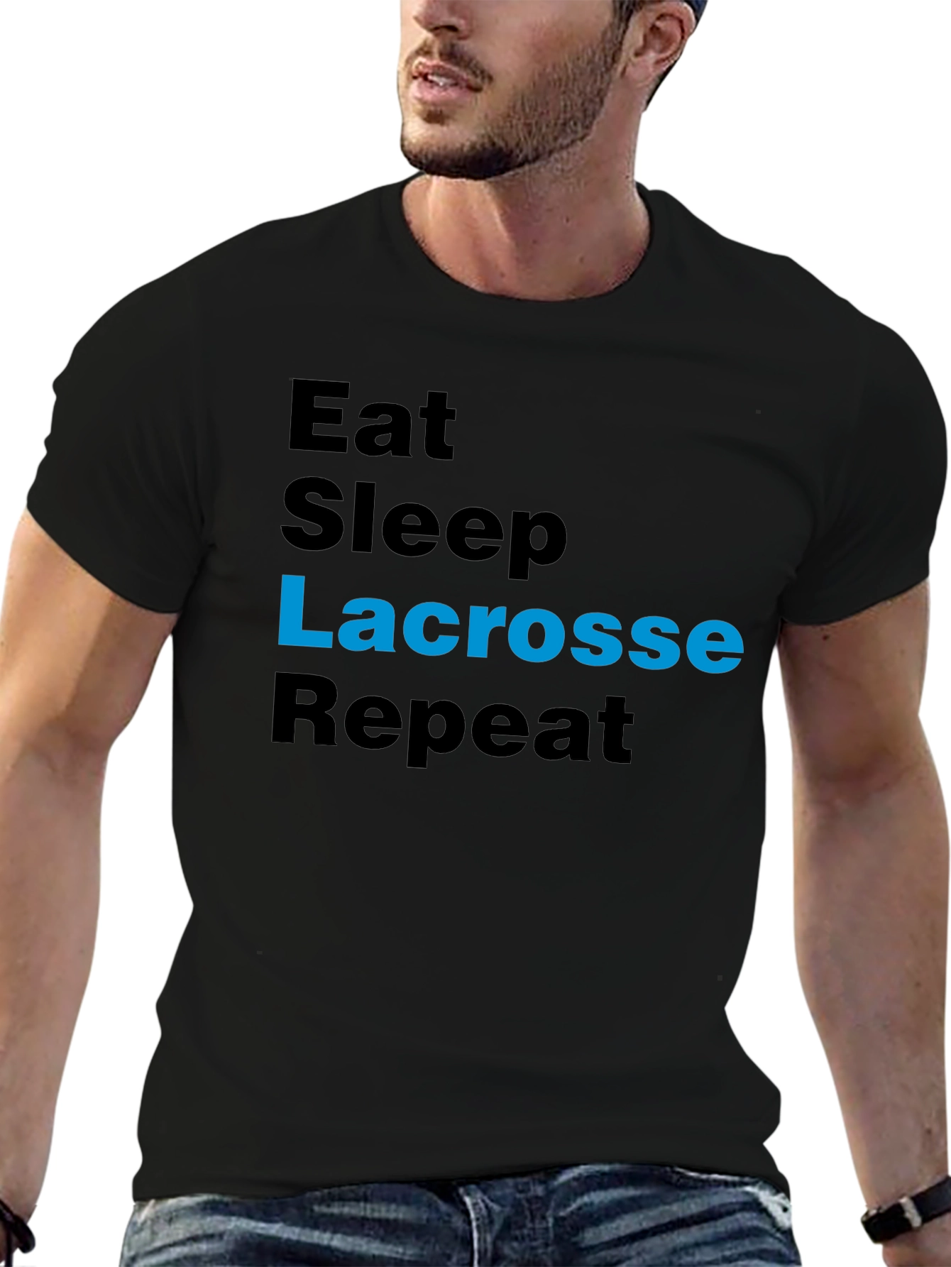 Eat Sleep Lacrosse Repeat Graphic Tee