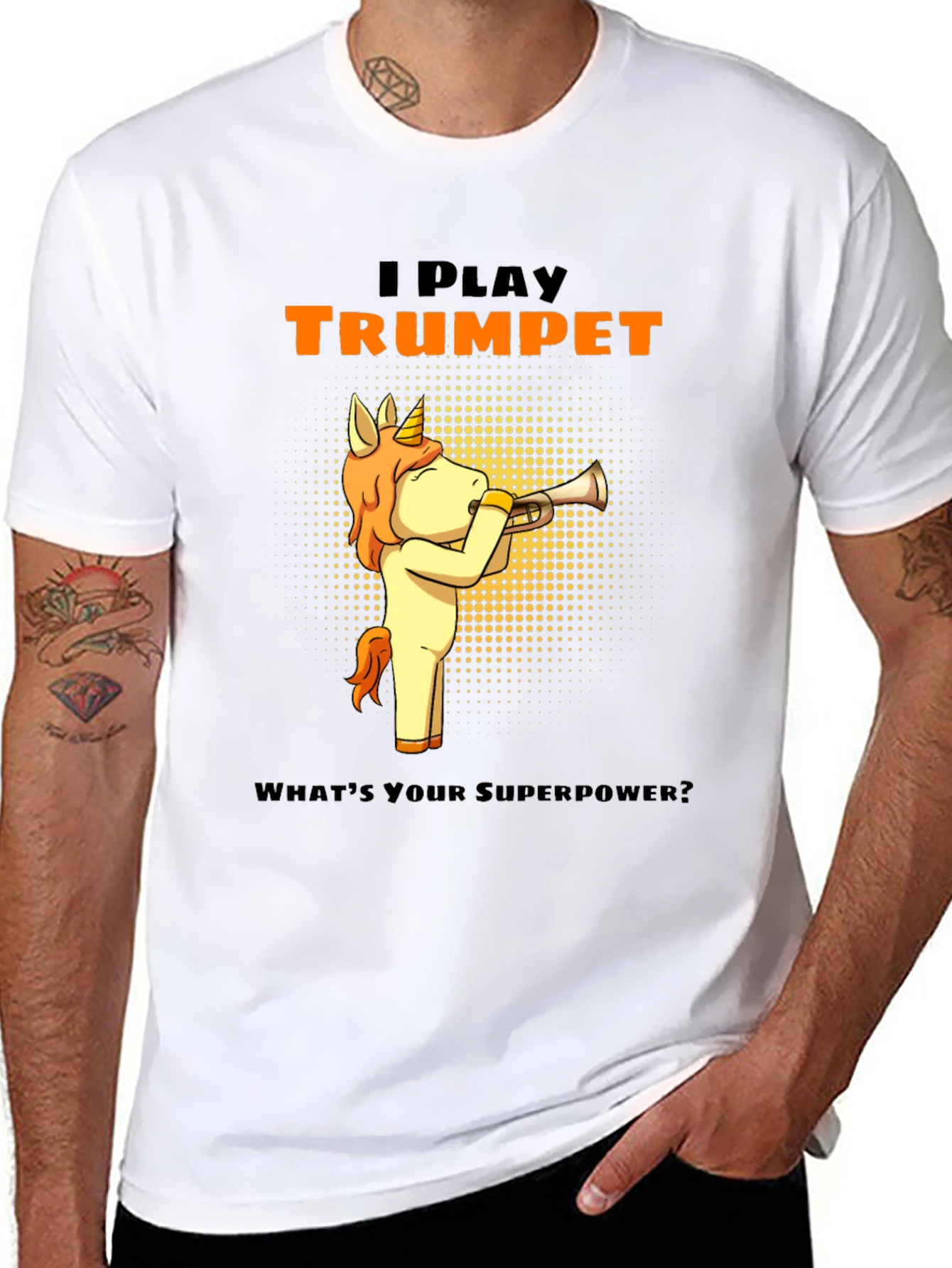 I Play Trumpet Unicorn Graphic Tee