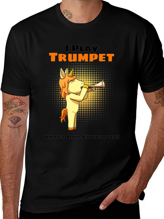I Play Trumpet Unicorn Graphic Tee