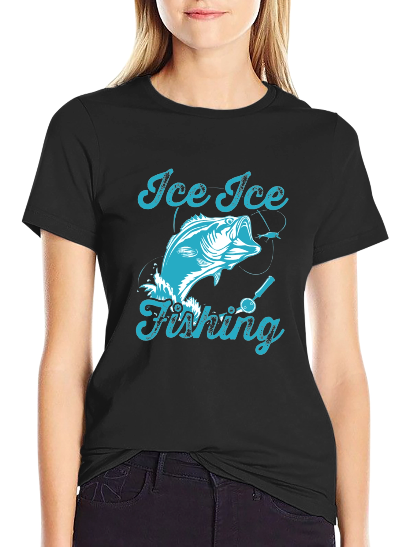 Ice Ice Fishing Graphic Tee