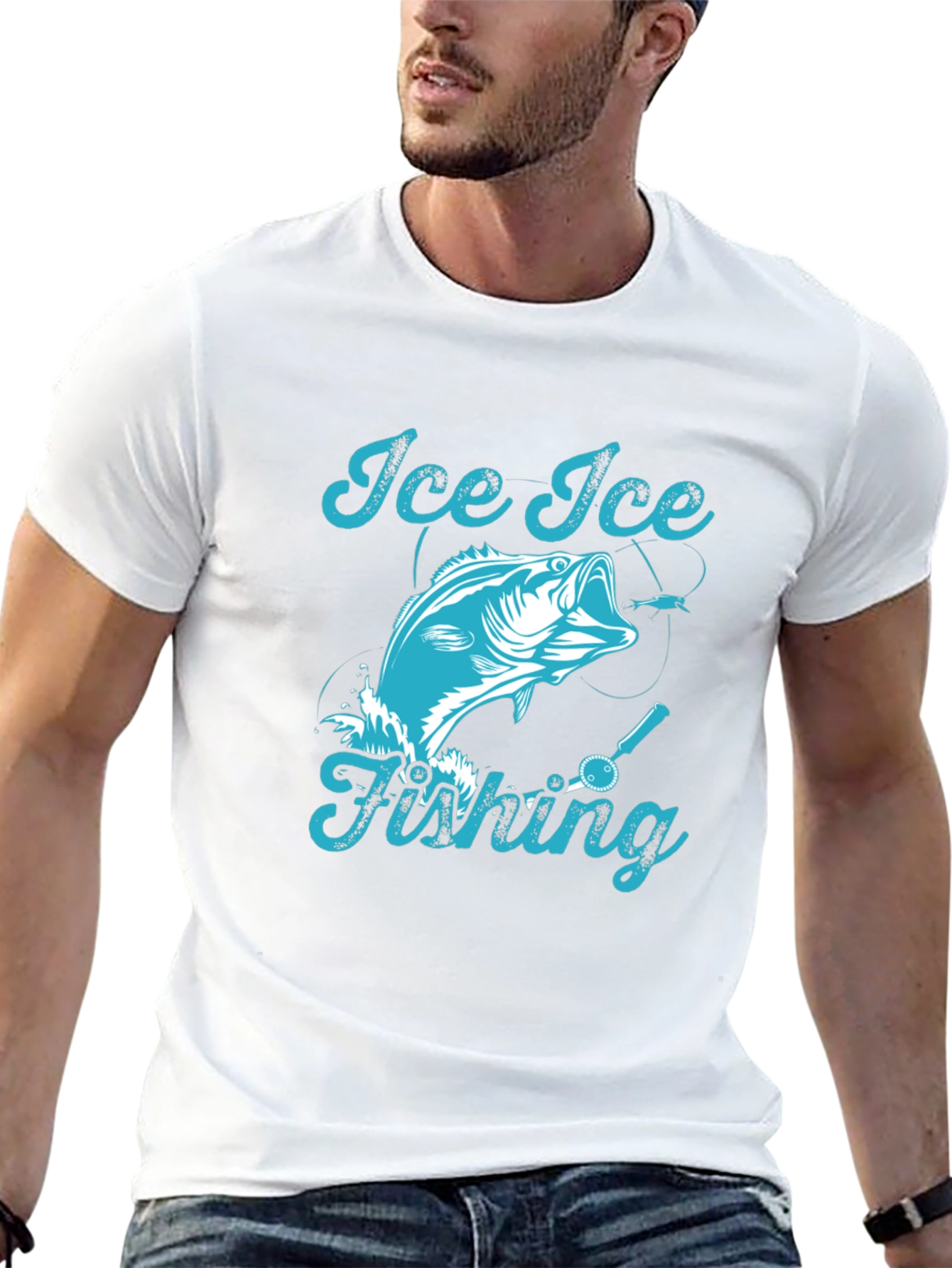 Ice Ice Fishing Graphic Tee