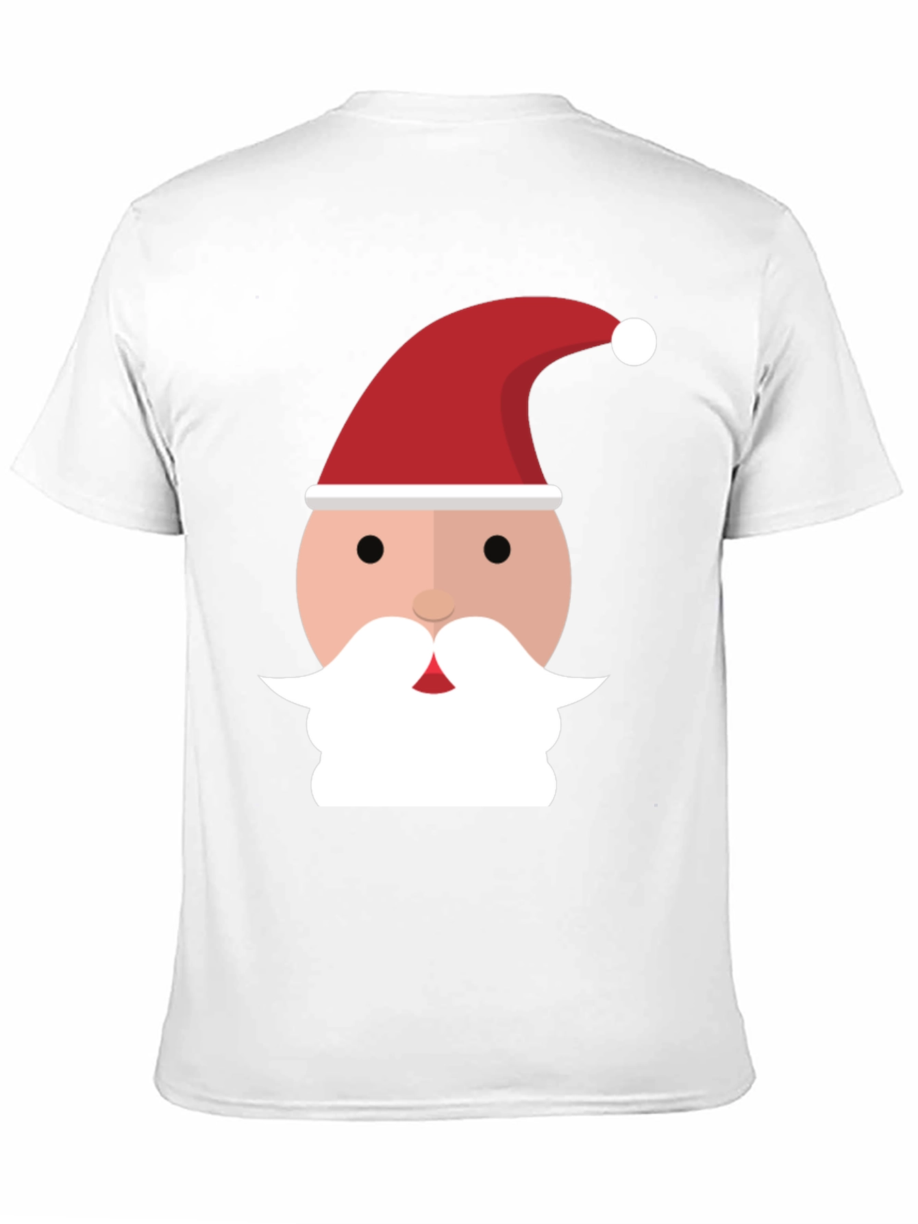 Santa Face Graphic Tee - Black Holiday Shirt