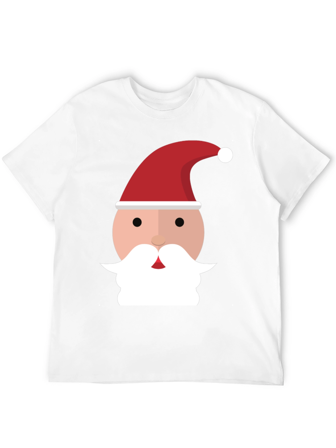 Santa Face Graphic Tee - Black Holiday Shirt