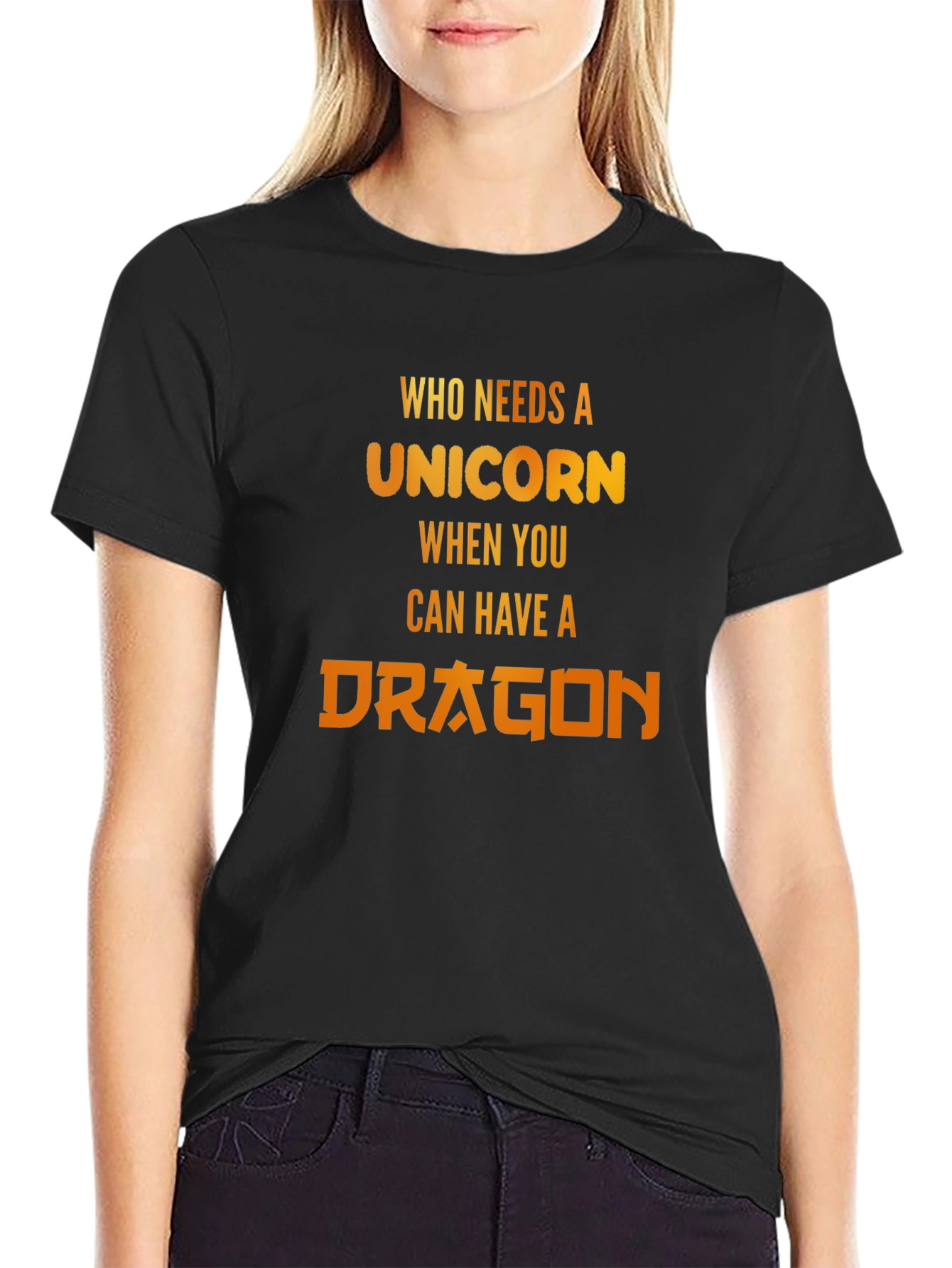 Who Needs Unicorns? Dragon Graphic T-Shirt