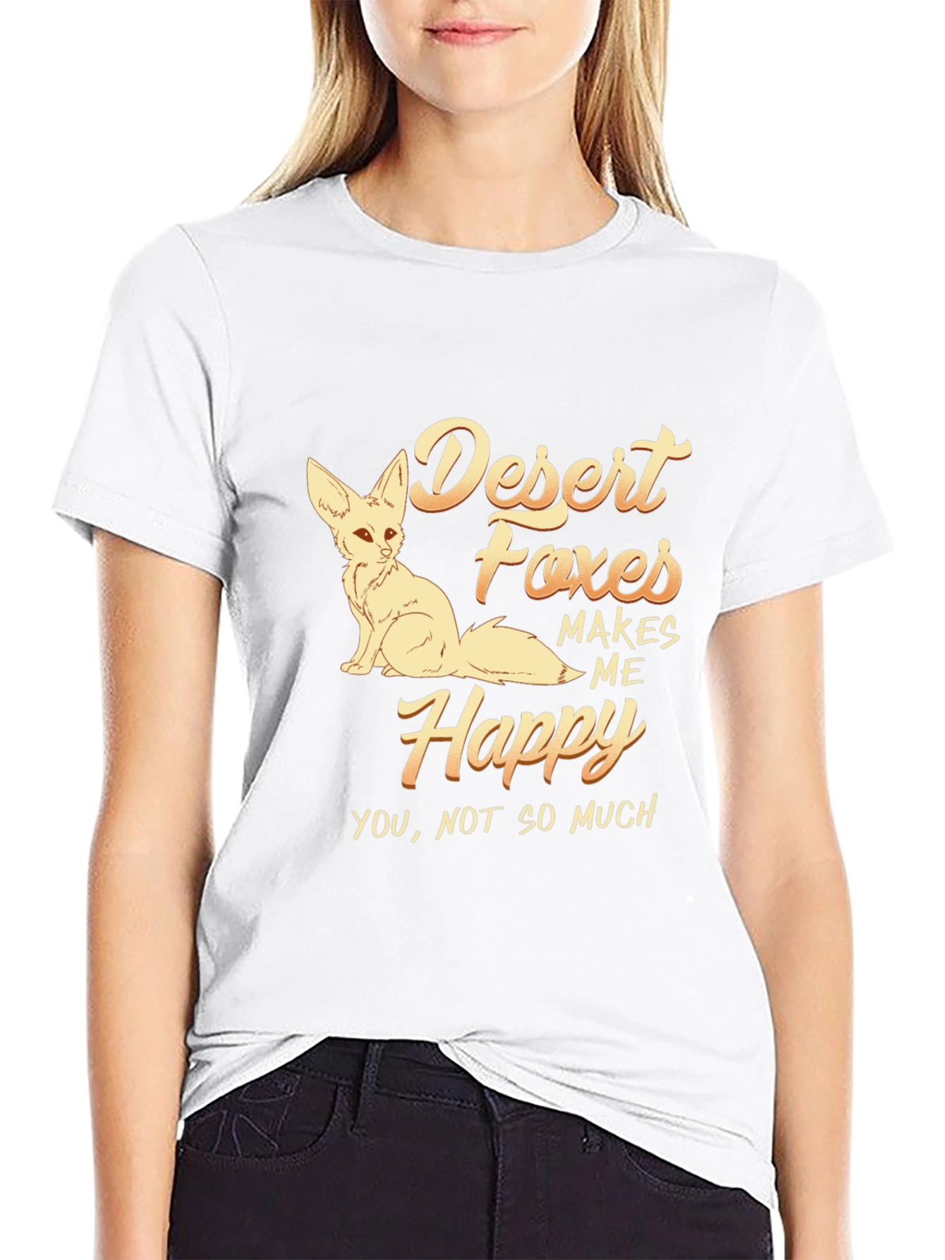 Desert Foxes Makes Me Happy Graphic T-Shirt