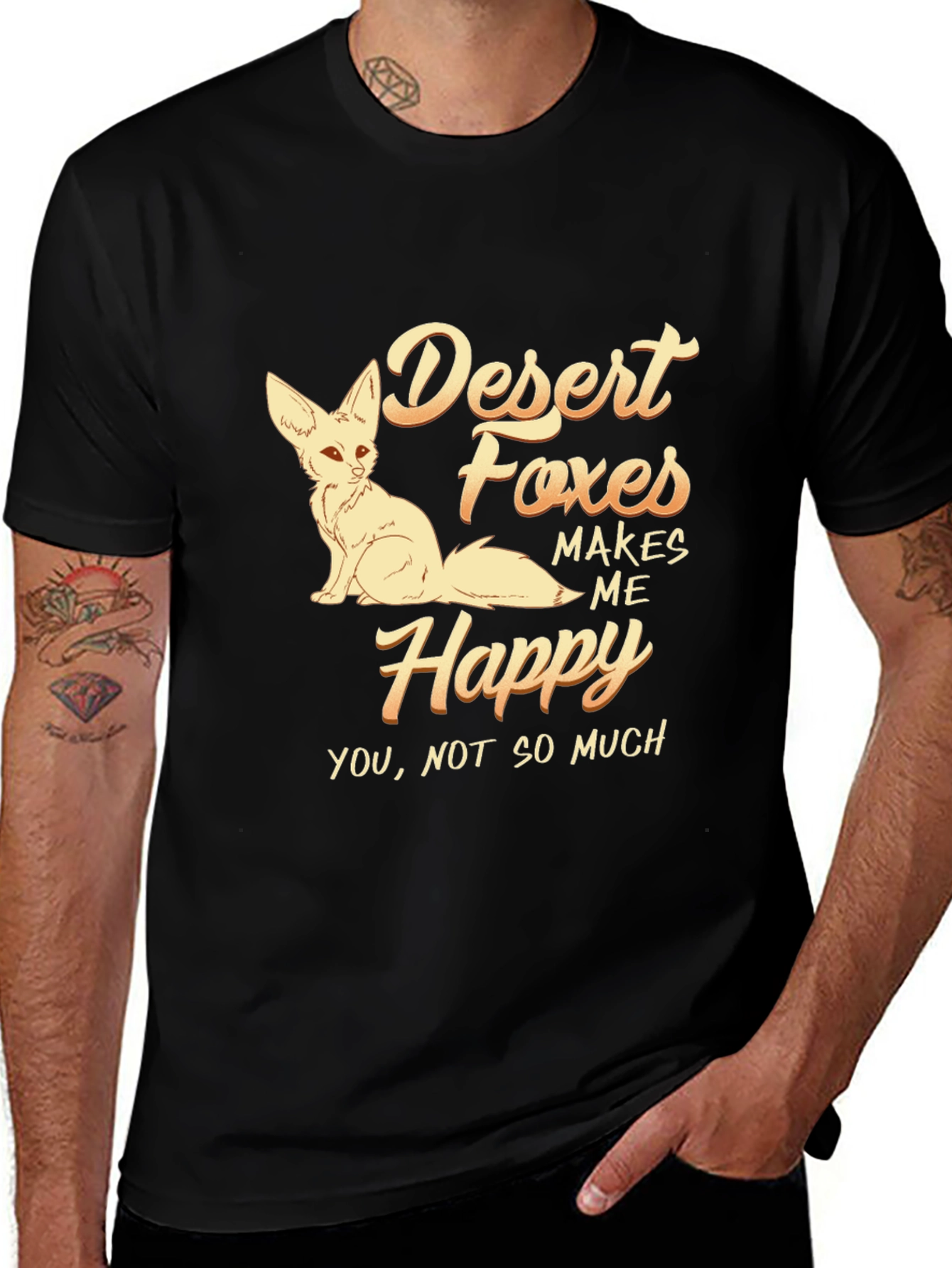 Desert Foxes Makes Me Happy Graphic T-Shirt