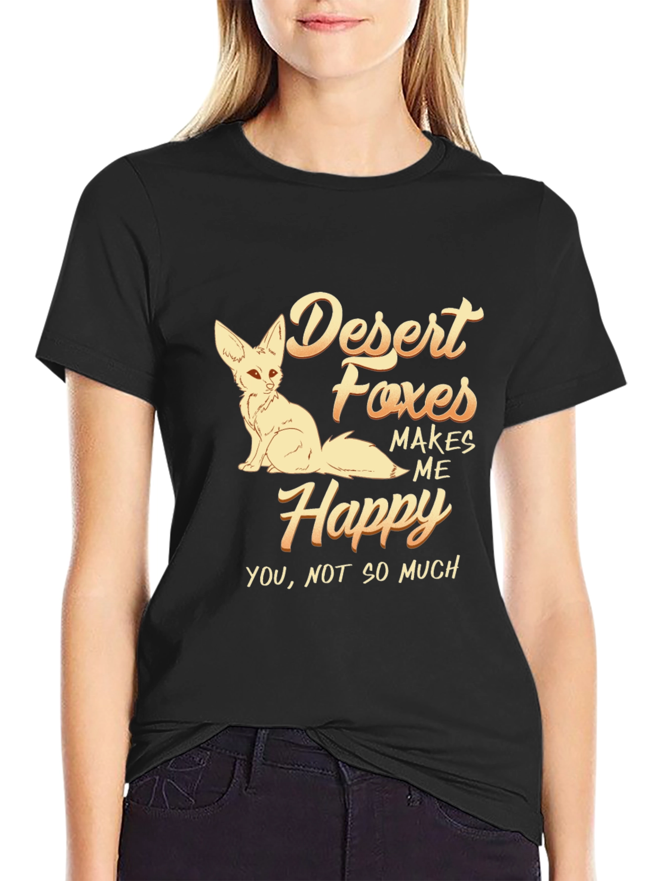 Desert Foxes Makes Me Happy Graphic T-Shirt