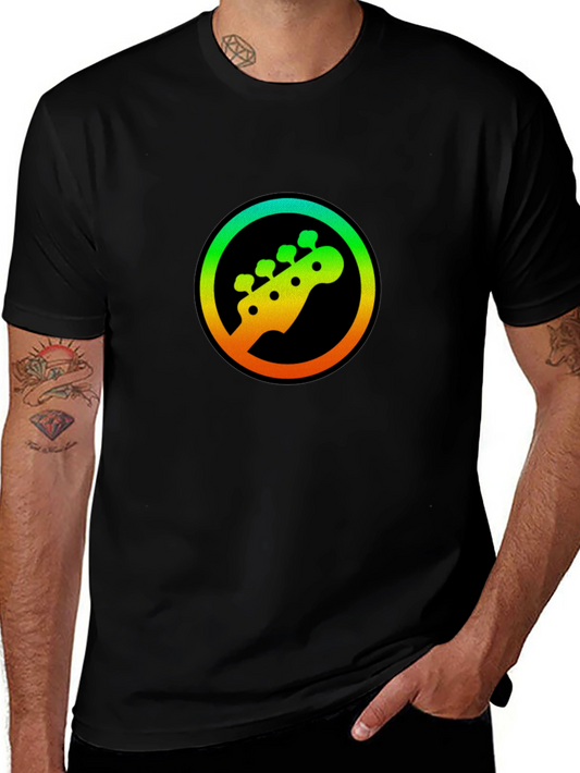 Bass Guitar Headstock T-Shirt - Music Lover Tee