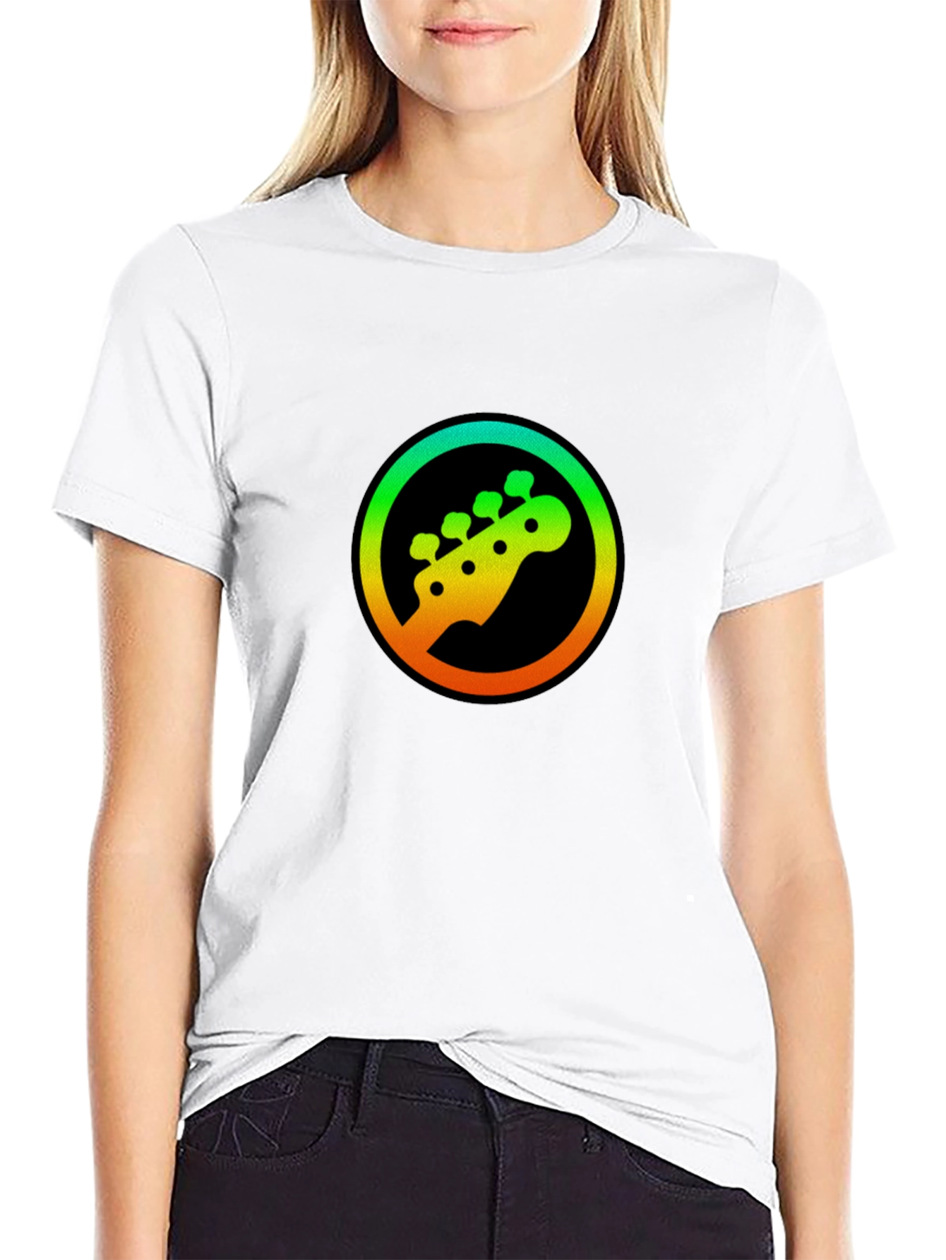 Bass Guitar Headstock T-Shirt - Music Lover Tee