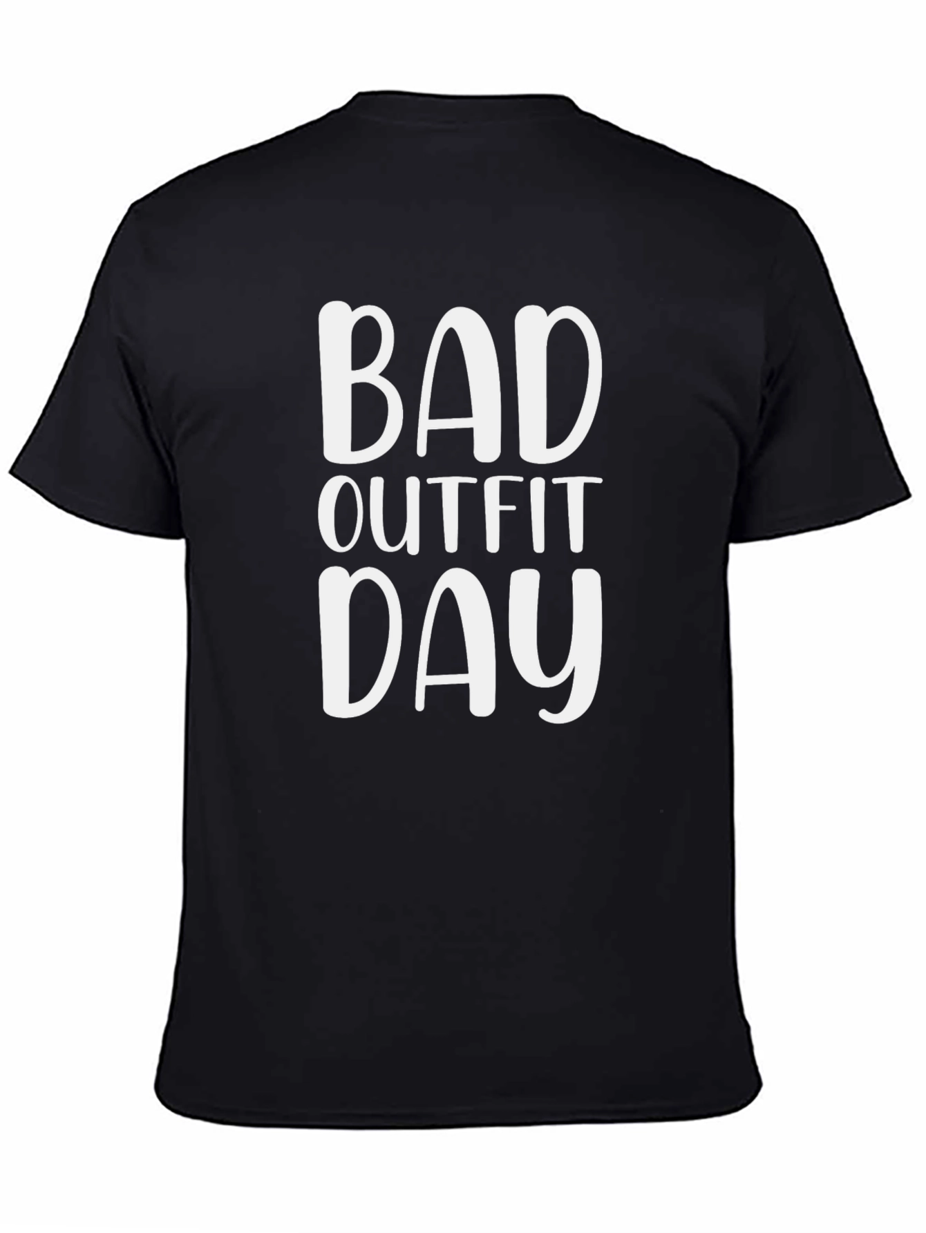 Bad Outfit Day Graphic T-Shirt - Black Cotton Tee