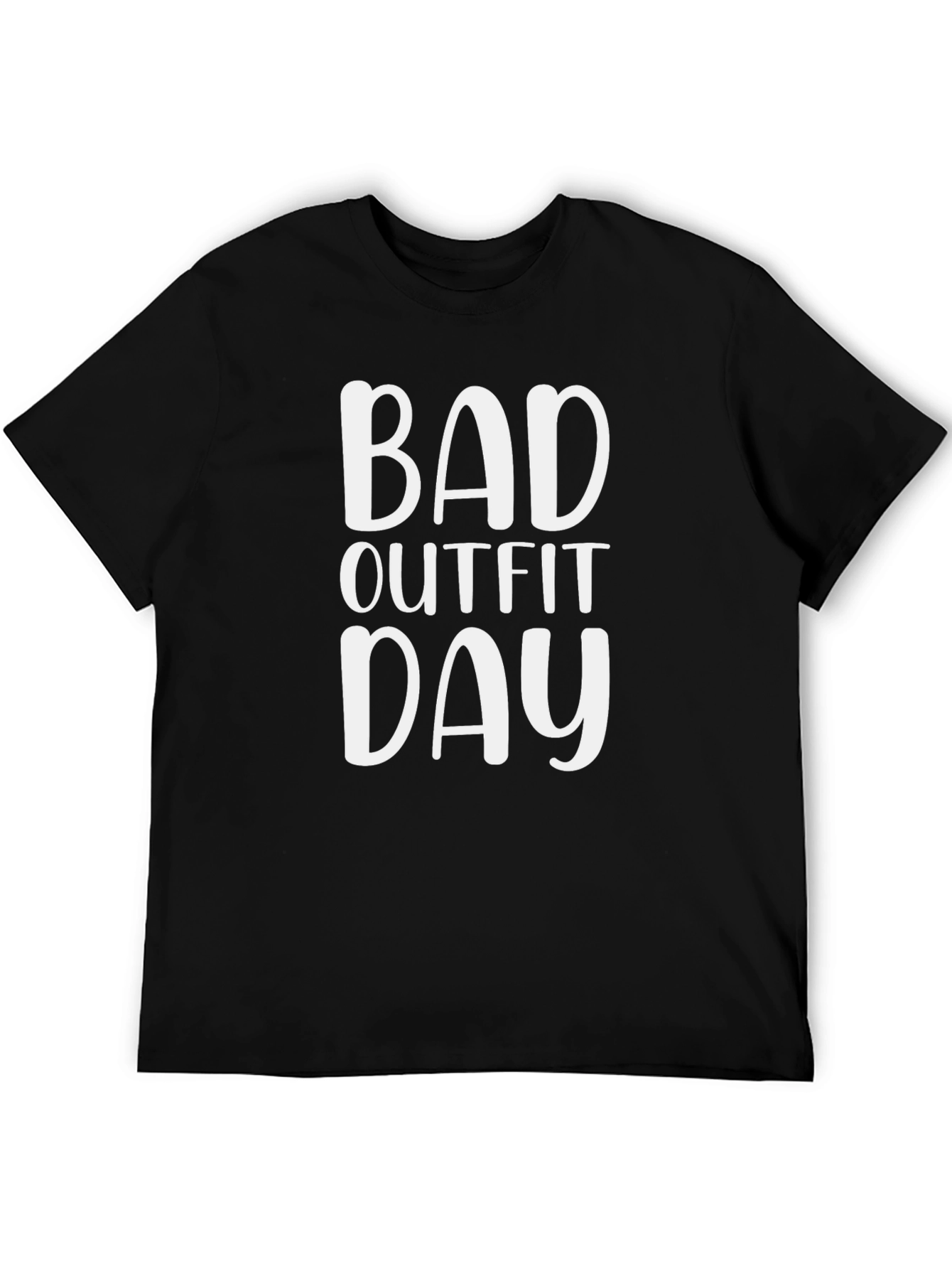 Bad Outfit Day Graphic T-Shirt - Black Cotton Tee