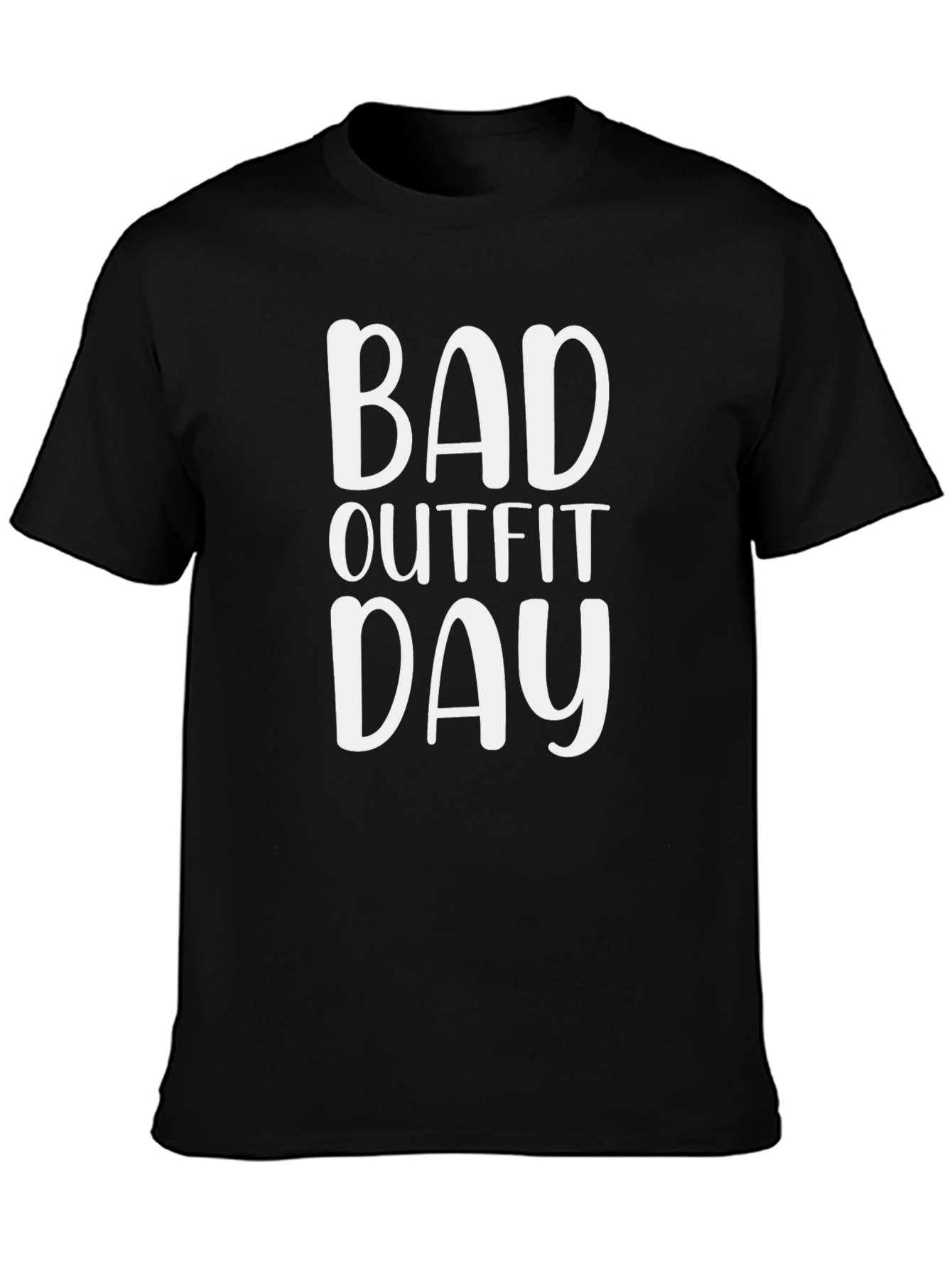Bad Outfit Day Graphic T-Shirt - Black Cotton Tee