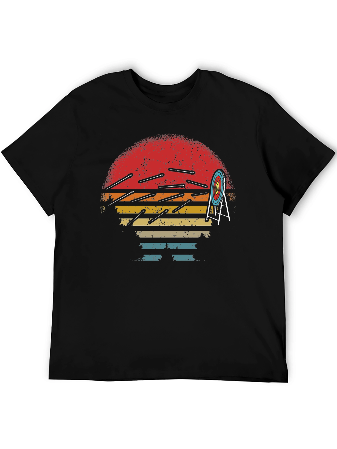 Archery Arrow Sunset Graphic T-Shirt
