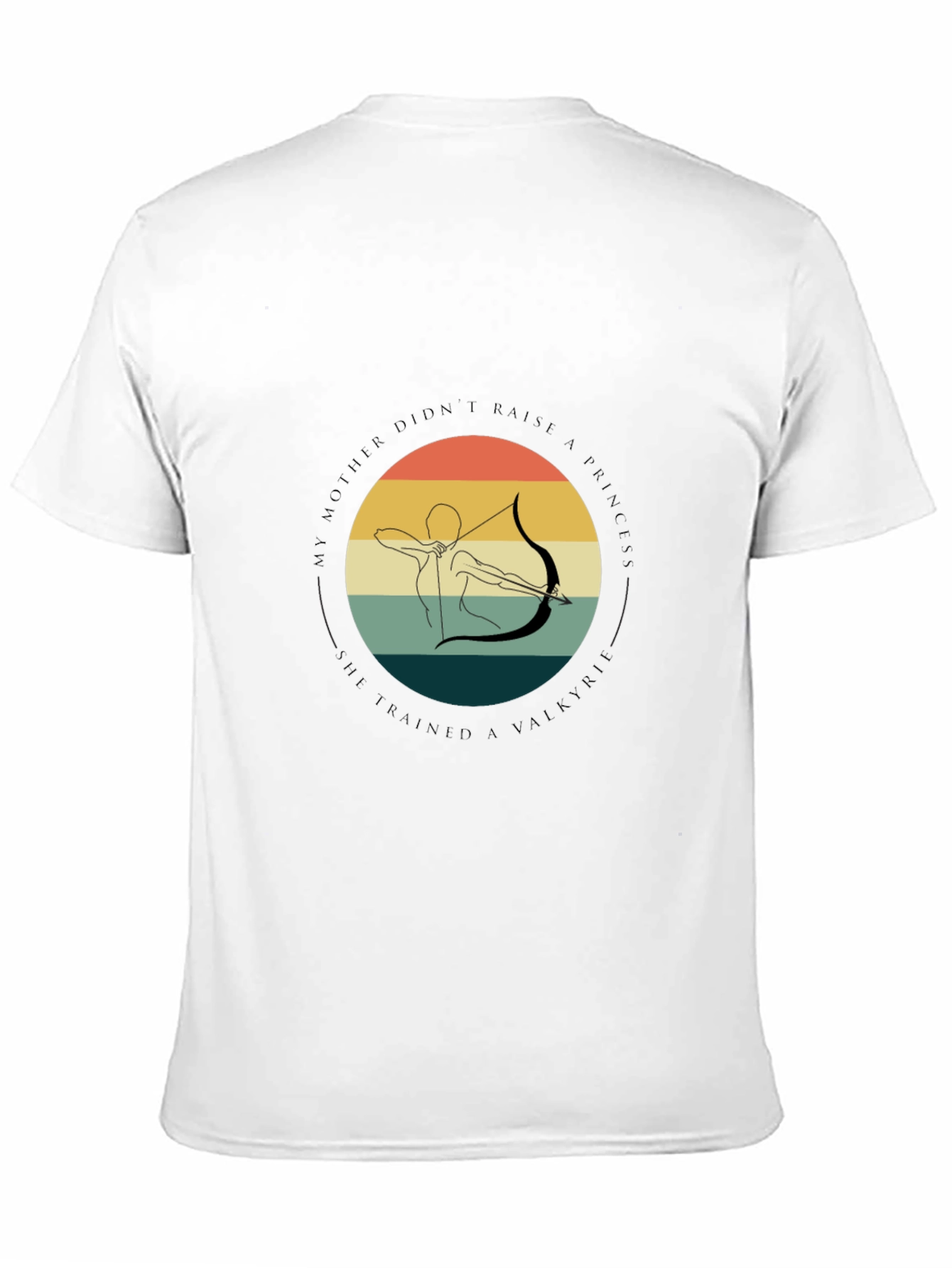 Valkyrie Archer Graphic Tee - Black Cotton T-Shirt