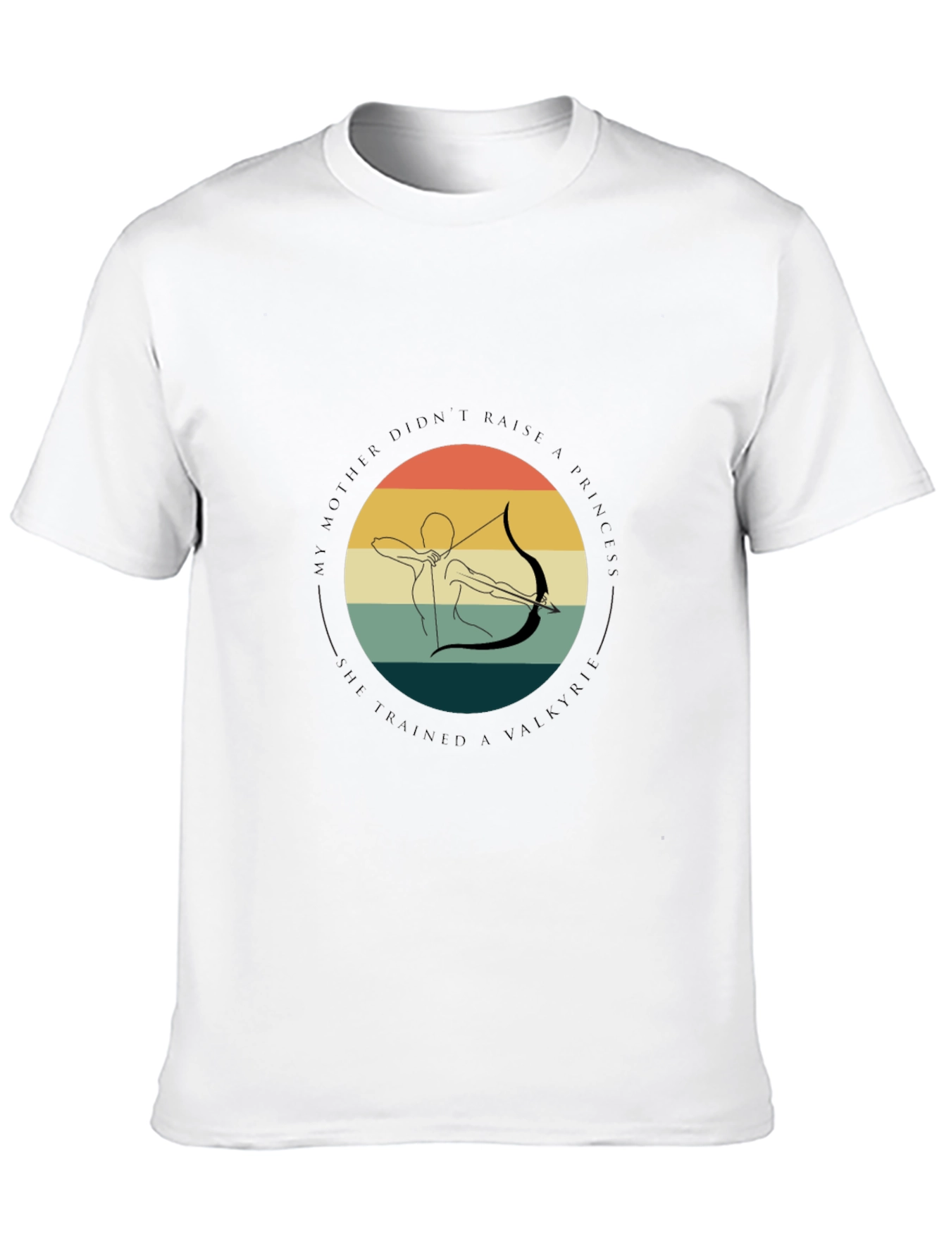 Valkyrie Archer Graphic Tee - Black Cotton T-Shirt
