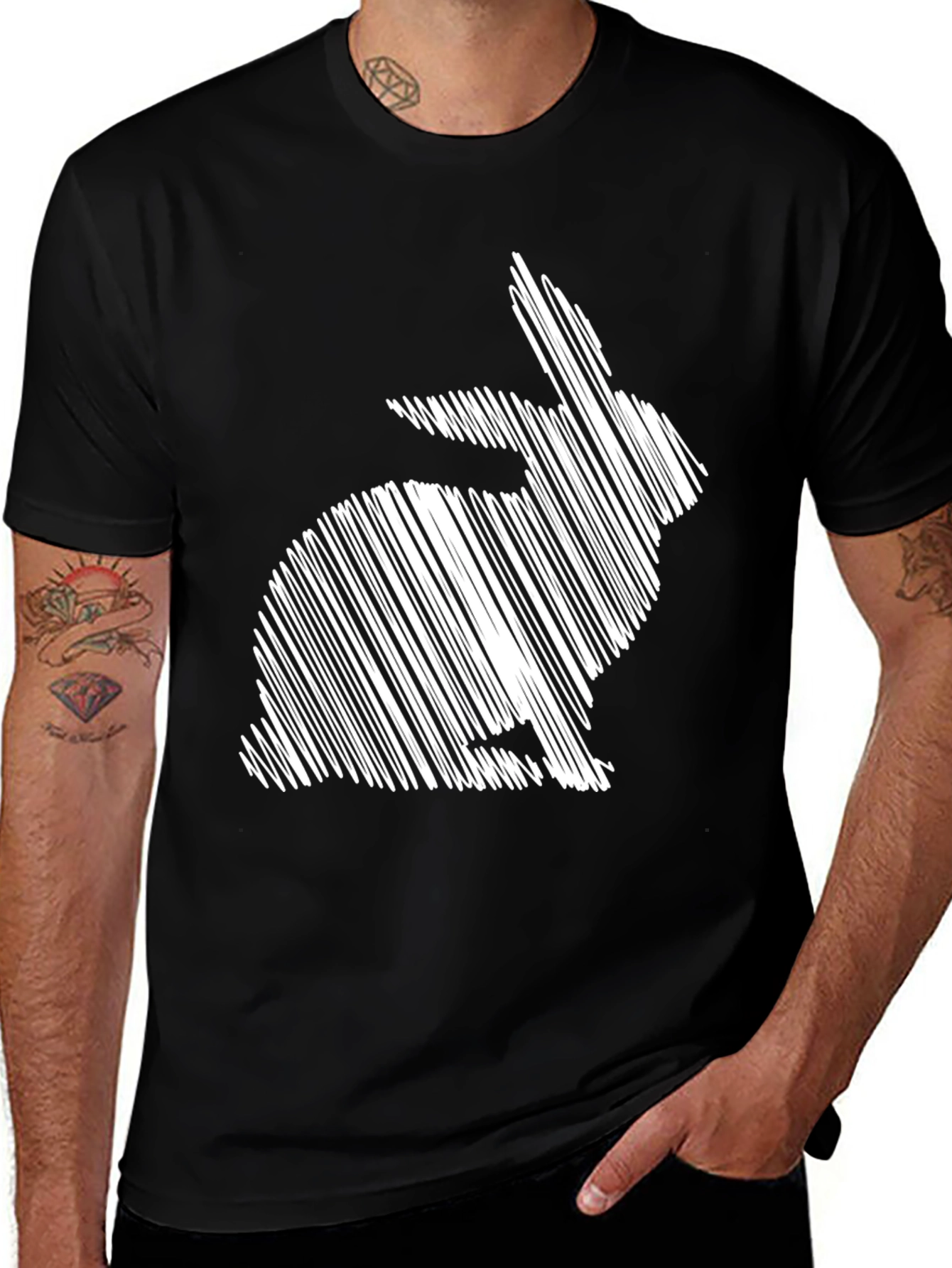 Rabbit Sketch Graphic Tee
