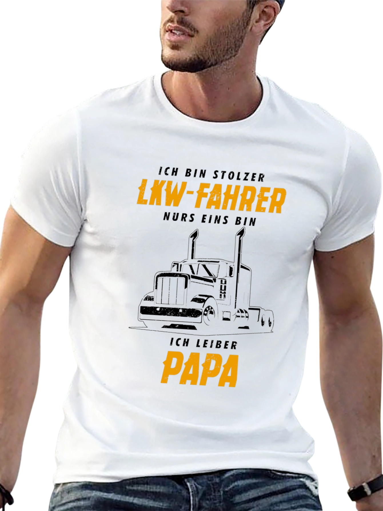 Proud LKW-Fahrer Papa Black T-Shirt