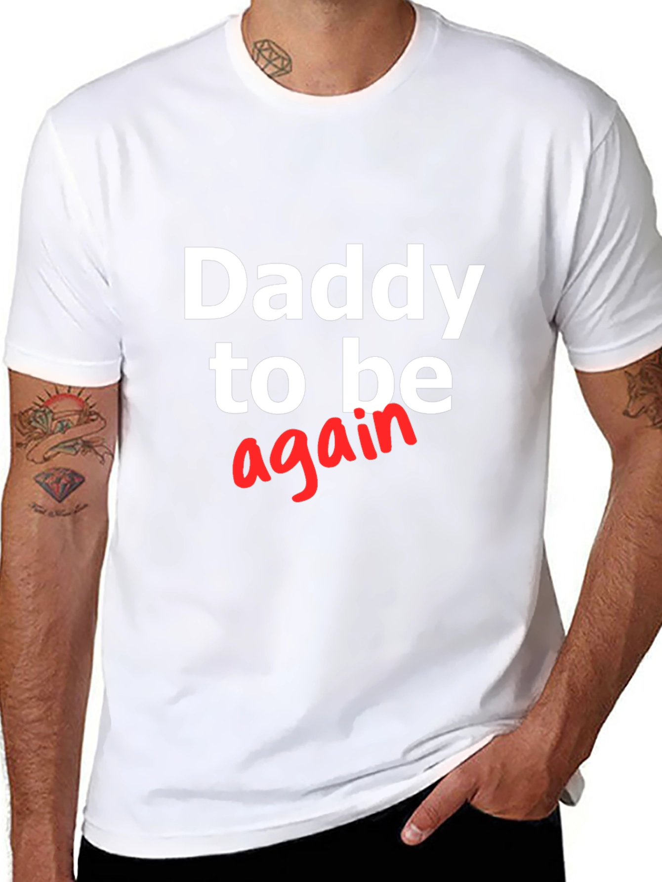 Daddy To Be Again T-Shirt - Expecting Dad Tee