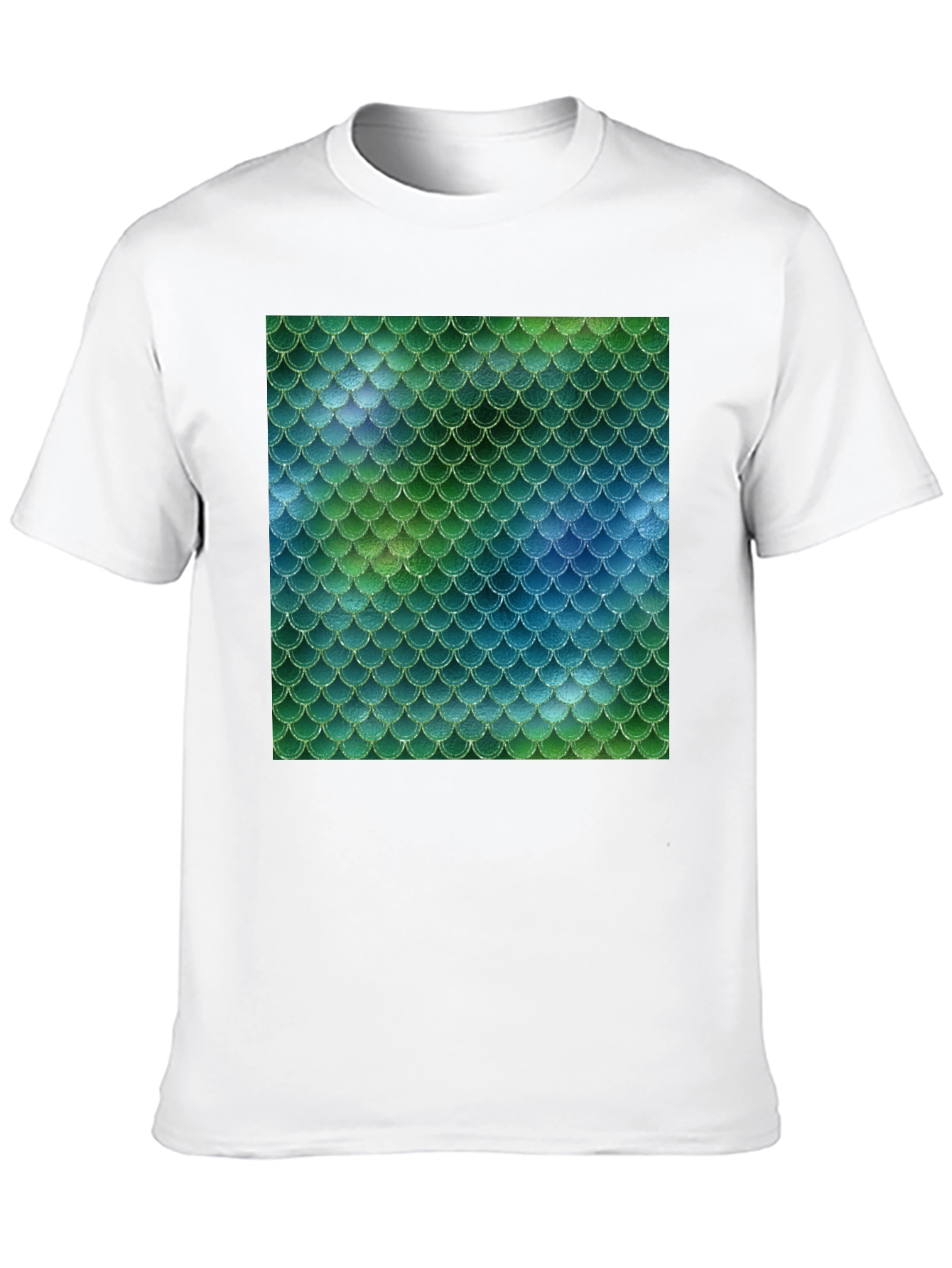 Mermaid Scale Tee - Black Stylish Casual T-Shirt