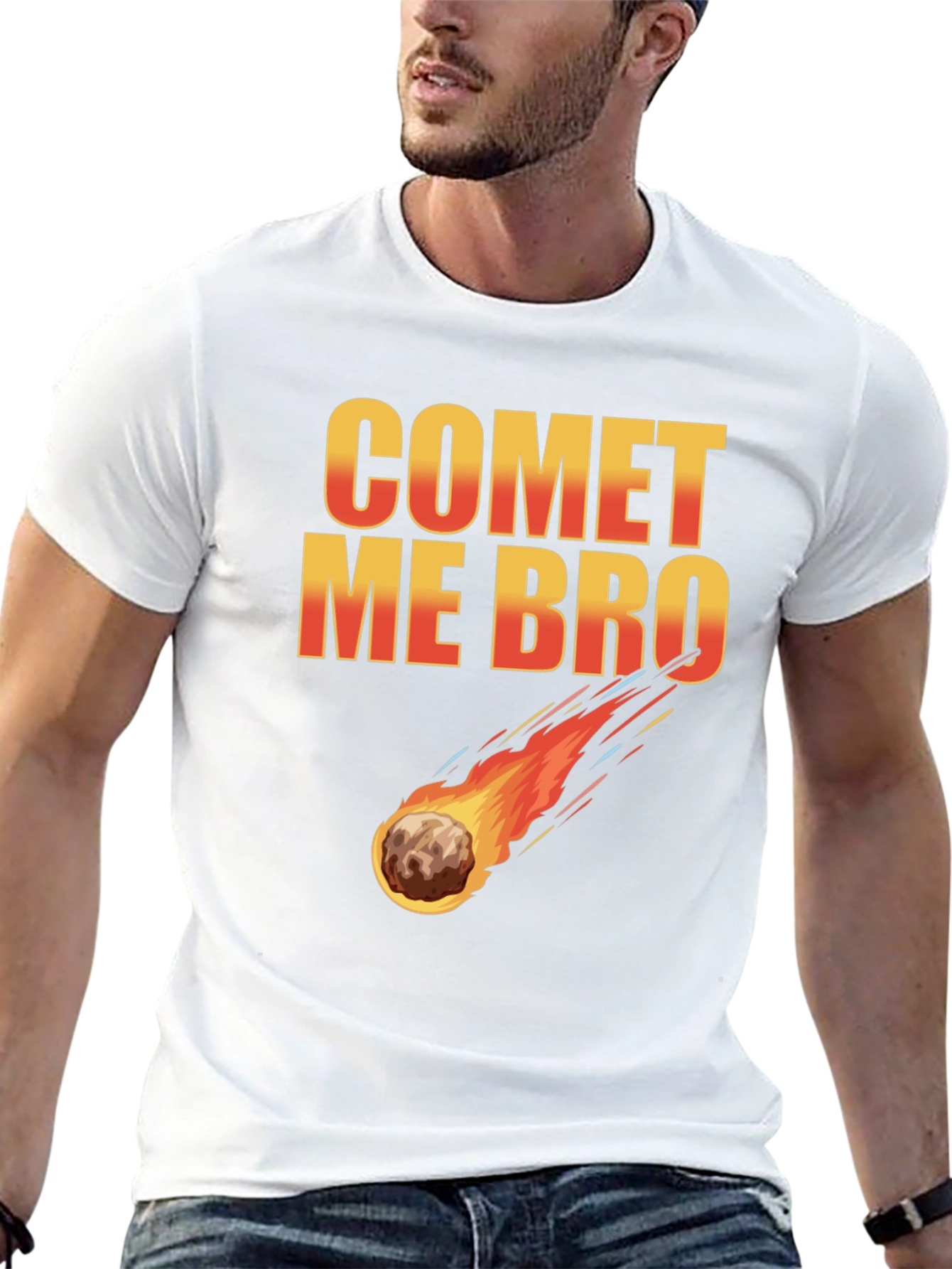 Comet Me Bro Black T-Shirt - Fun Graphic Tee
