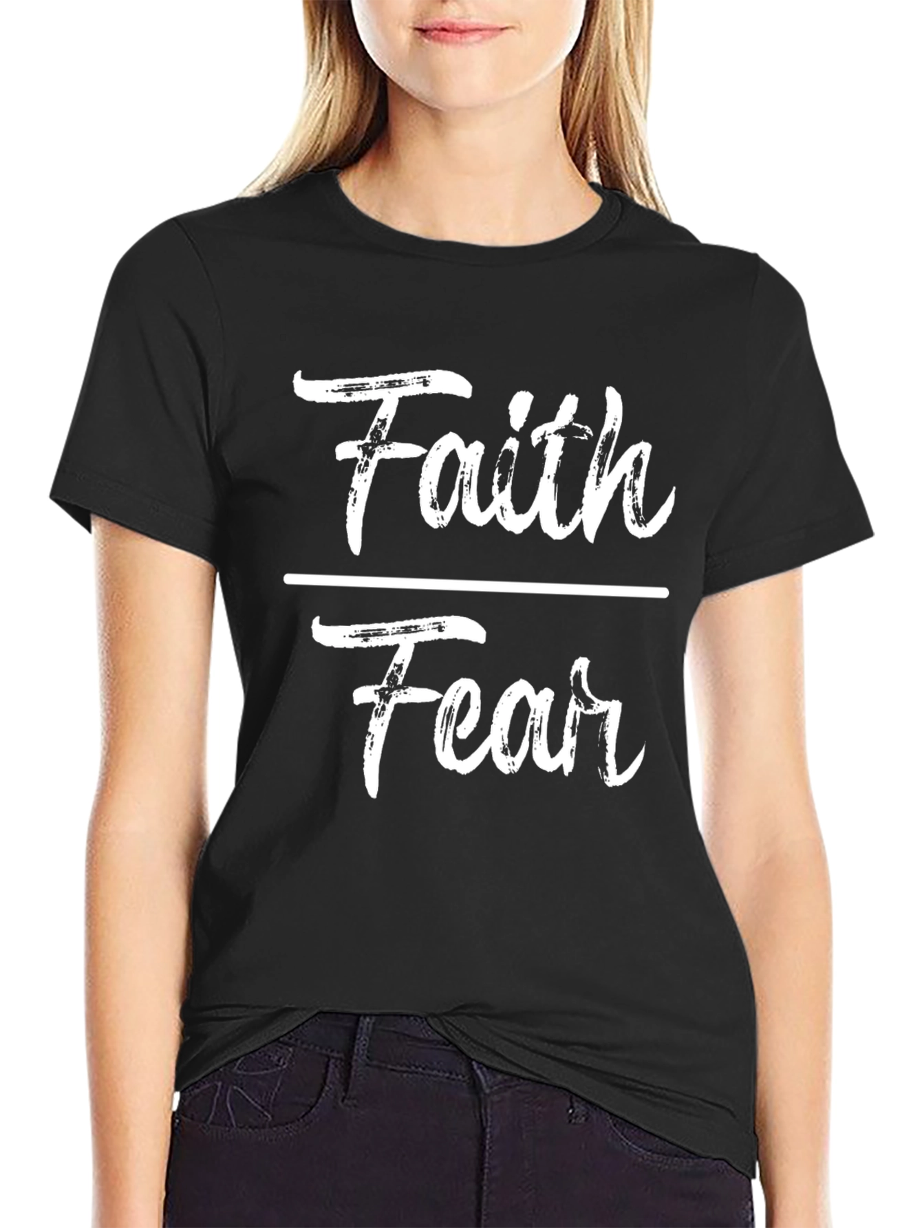 Faith Over Fear Graphic Tee - Black T-Shirt