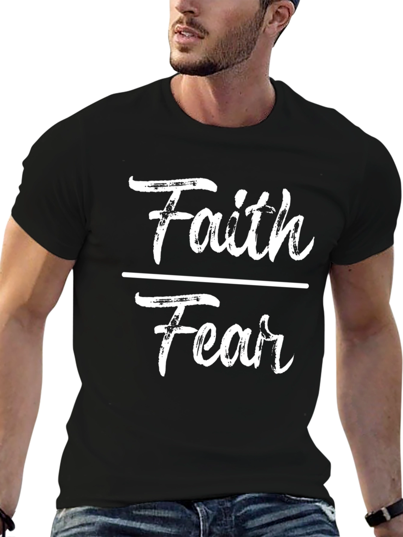 Faith Over Fear Graphic Tee - Black T-Shirt