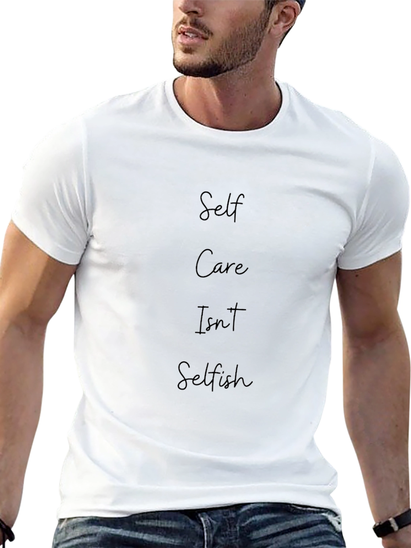 Self Care Isnt Selfish Graphic Tee - Black