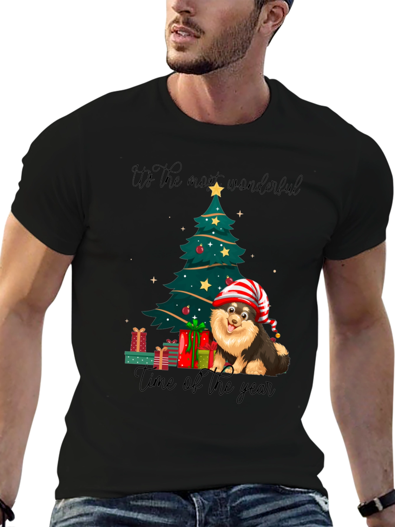 Festive Dog Christmas T-Shirt